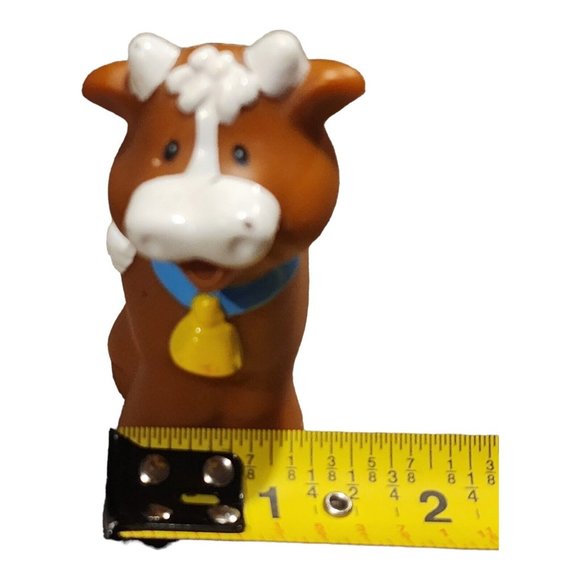 Fisher Price Little People Brown Cow Calf Bell Farm Barn Stable Nativity 2008 - Picture 8 of 10